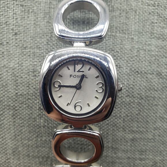 Ladies Fossil Water Resistant Quartz Bracelet Watch Stainless Steel‎ 6" New Batt - Picture 4 of 10